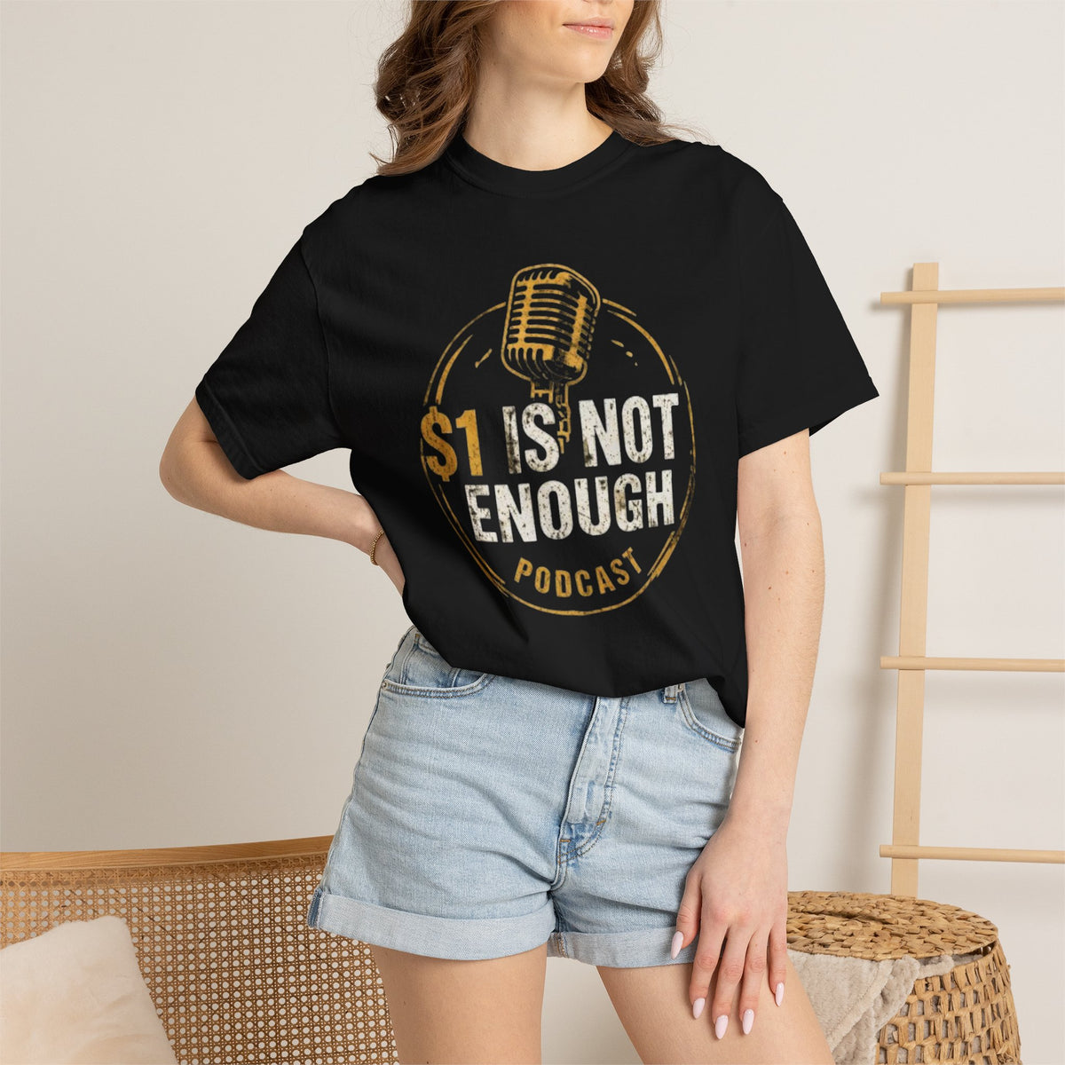 Podcast T-Shirt — "1 Is Not Enough" Retro Microphone Tee