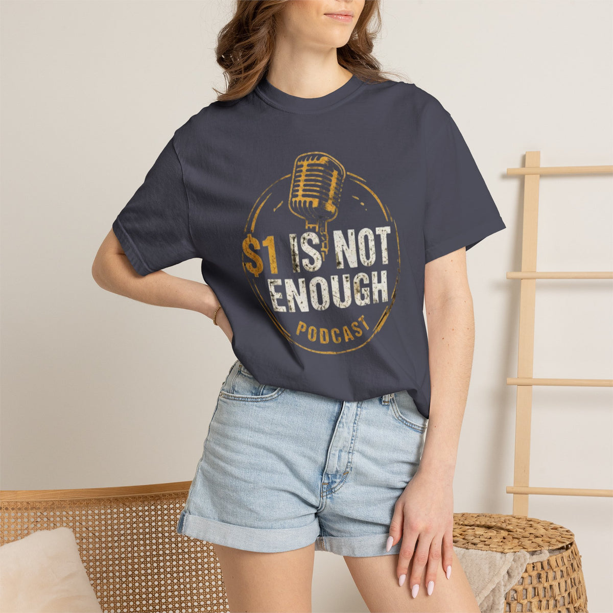 Podcast T-Shirt — "1 Is Not Enough" Retro Microphone Tee