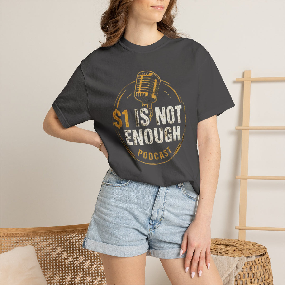 Podcast T-Shirt — "1 Is Not Enough" Retro Microphone Tee