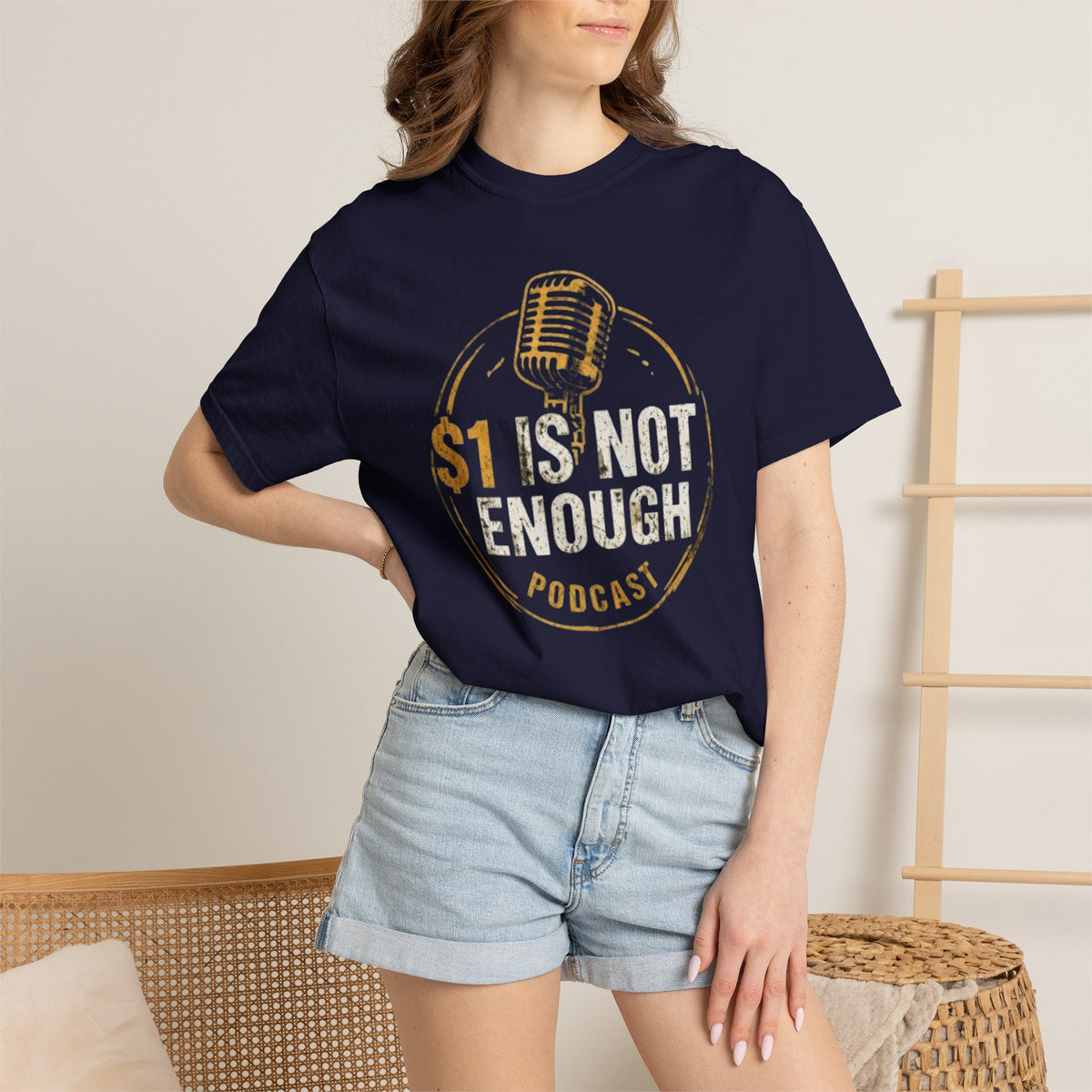 Podcast T-Shirt — "1 Is Not Enough" Retro Microphone Tee
