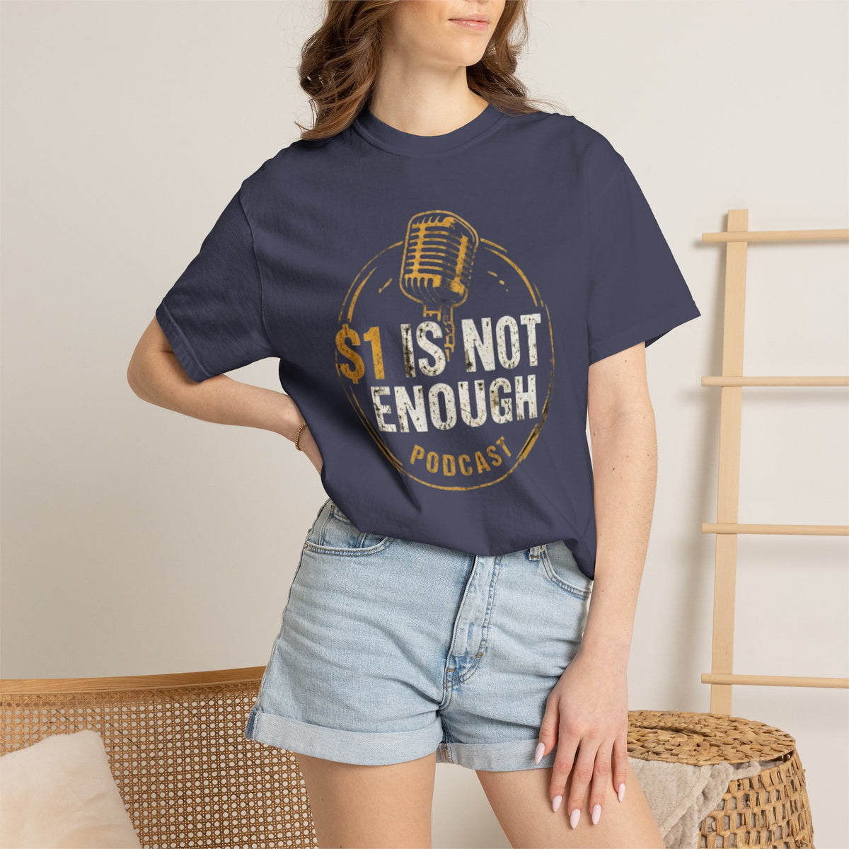 Podcast T-Shirt — "1 Is Not Enough" Retro Microphone Tee