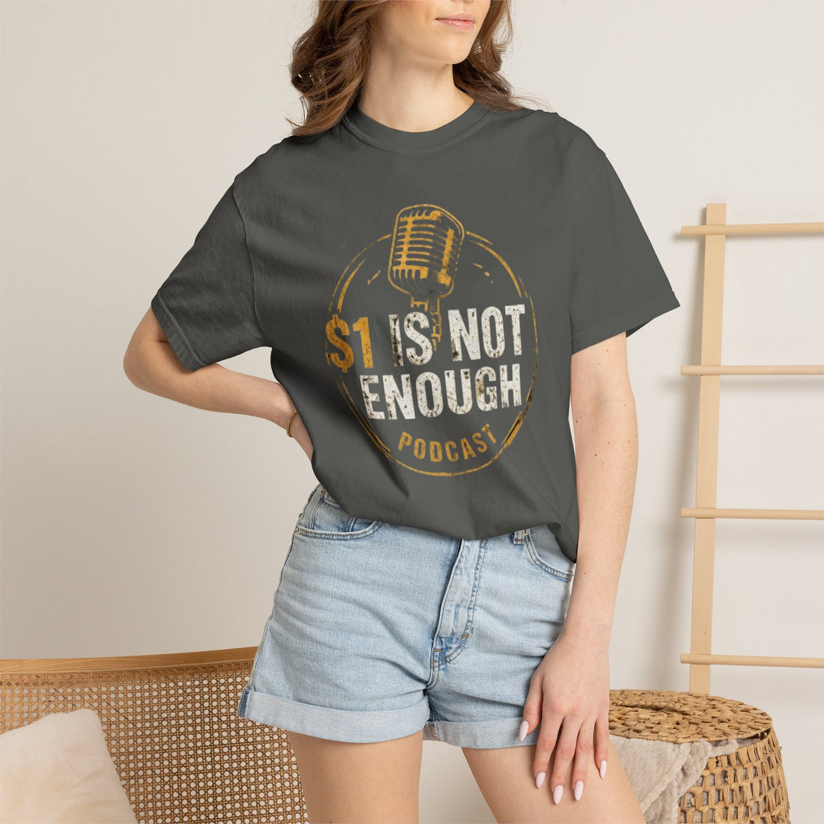 Podcast T-Shirt — "1 Is Not Enough" Retro Microphone Tee